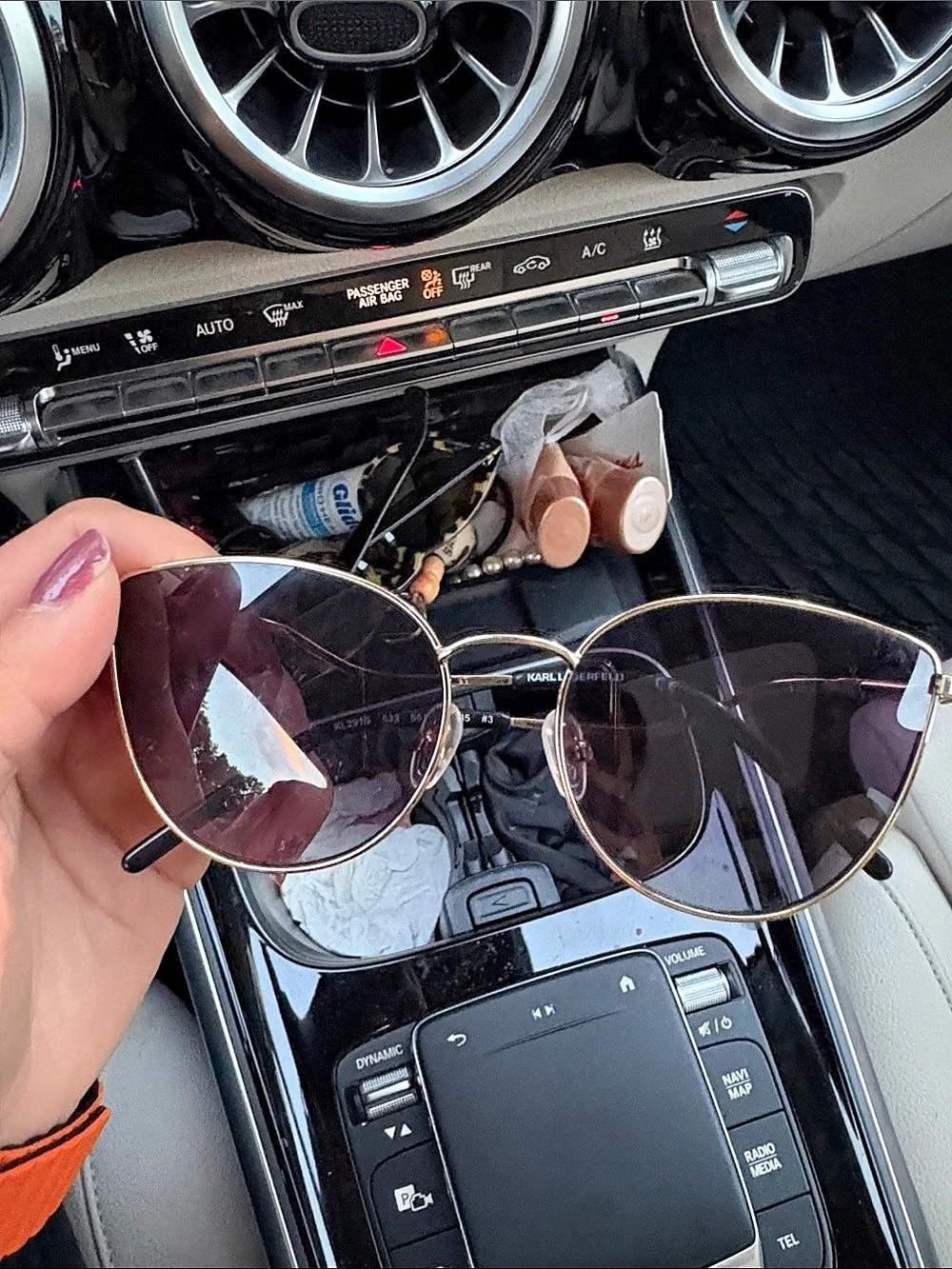 Karl Lagerfeld Women's Gold Sunglasses